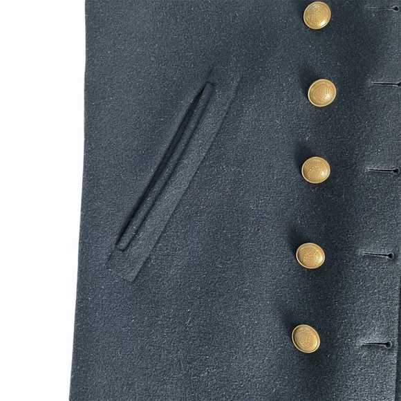 All Saints Bresnef Russian Millitary Coat in Navy Blue | 2 - Picture 6 of 13